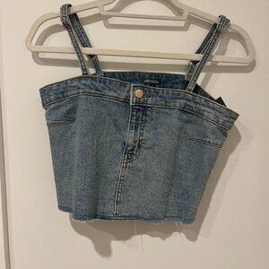 Wild Fable denim crop tank top